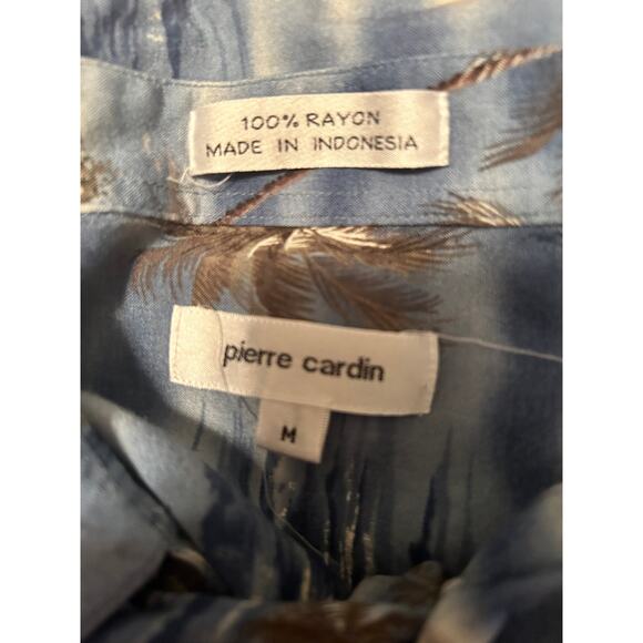 GUC Pierre Cardin 100% Rayon Tropical Print Shirt Size Medium - Picture 4 of 4